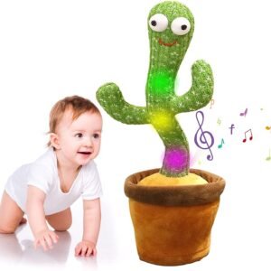 Generic Curiosity Click Talking Cactus for Kids, Dancing Cactus Toys, Can Sing, Wriggle & Singing Recording Repeat What You Say, Funny Education Toys, Home Decor Items for Kids