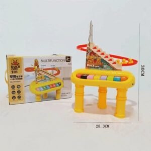 2 in 1 Multifunction Early Education Track Duck Slide Piano set 5 Modes
