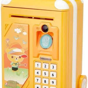 Electronic ATM Safe with Secret and Fingerprint Auto Money Pull